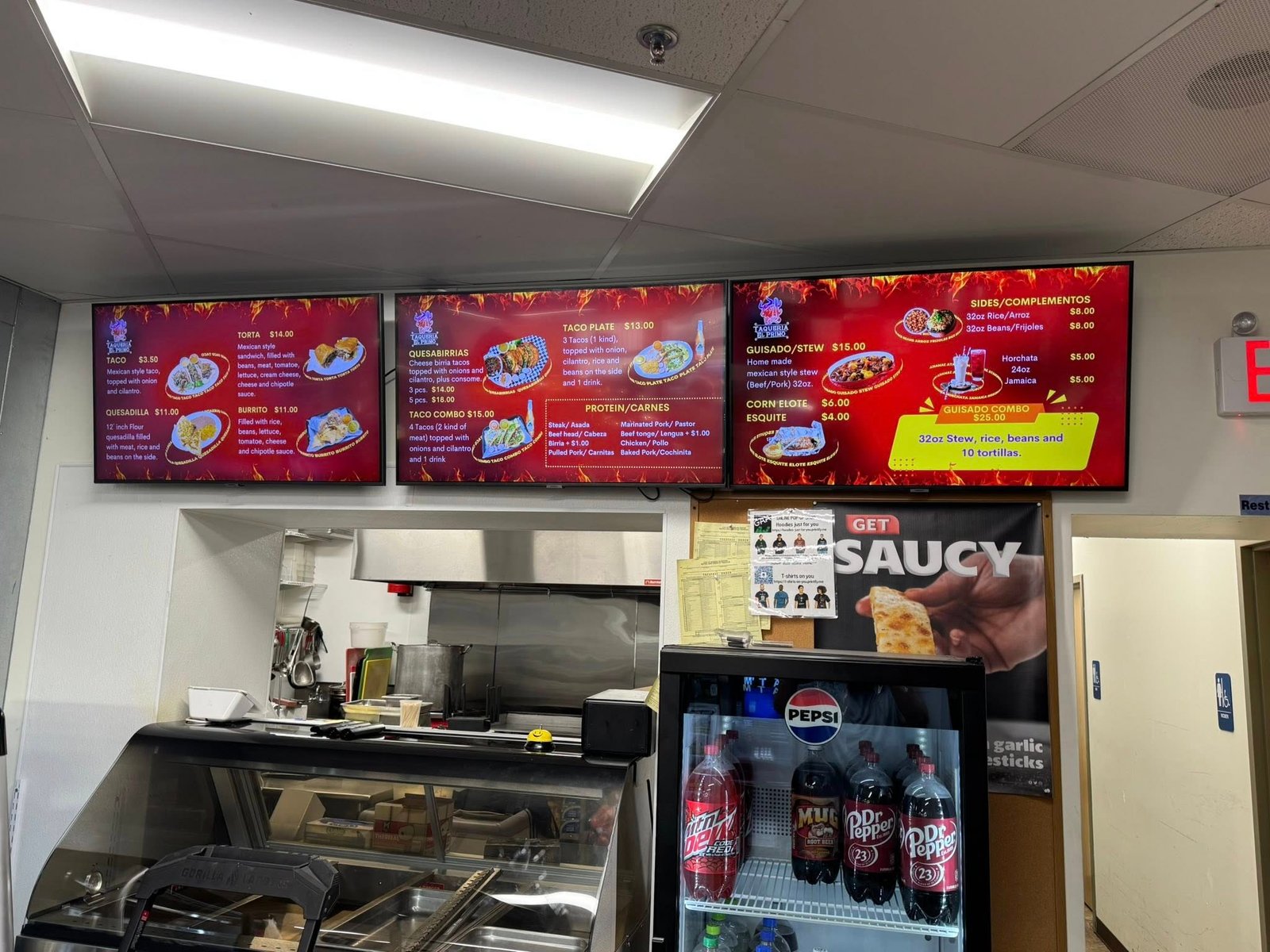 Restaurant digital TV menu board